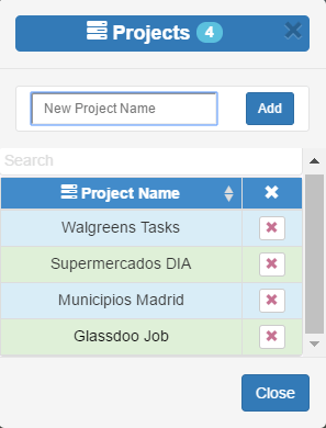 Proyectos y tareas laborales