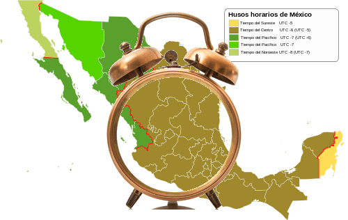 diferentes zonas horarias